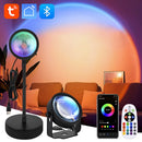Smart LED Sunset Projector Lamp RGB Dimmable Atmosphere Light Tuya WiFi & IR Remote Control Ambient Lighting for Photography