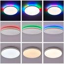 LED Smart Tuya Ceiling Lamp with RGB Bbacklight Bluetooth APP Remote Control Dimming Living Room Bedroom Ambient Ceiling Light
