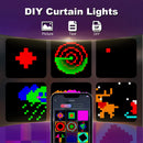 Smart LED Curtain Light APP Control RGB Dimmable DIY Pattern Music Ambient Lighting For Home Holiday Party Christmas Decoration