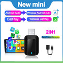 2in 1 Smart Dongle Wireless Carplay Adapter Android Auto 5G WIFI For Carplay Android Phone For Volvo Benz Mg Kia Chery VW