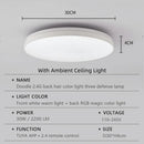LED Smart Tuya Ceiling Lamp with RGB Bbacklight Bluetooth APP Remote Control Dimming Living Room Bedroom Ambient Ceiling Light