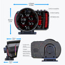 Auto Electronic Accessory P28 HUD Car Head Up Display OBD+GPS+RGB Digital Smart GPS Speedometer Gesture Recognition Speed Waning