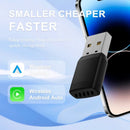 2 in 1 Wired to Wireless Car CarPlay Adapter Android Auto AI Box Play & Plug for OEM Wired CarPlay AA Navigation System