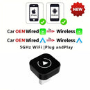 2in1 Wireless CarPlay Dongle Wireless Android Auto Adapter AI Smart Box Car Intelligent Systems For Car With Wired CarPlay
