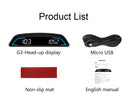 G3 GPS HUD Auto Speedometer Head Up Display Car Smart Digital Alarm Reminder Meter compass Electronics Accessories for All Car