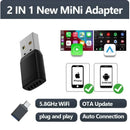 Wireless Adapter Smart Wireless CarPlay Android Auto USB Dongle WiFi Bluetooth Auto Connection OTA Upgrade for Original Cars